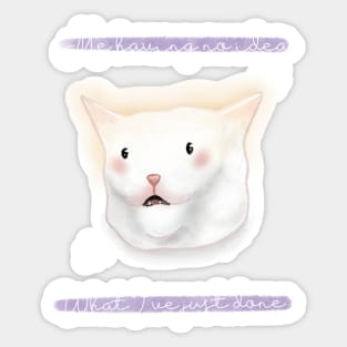 Suprised cat meme Sticker